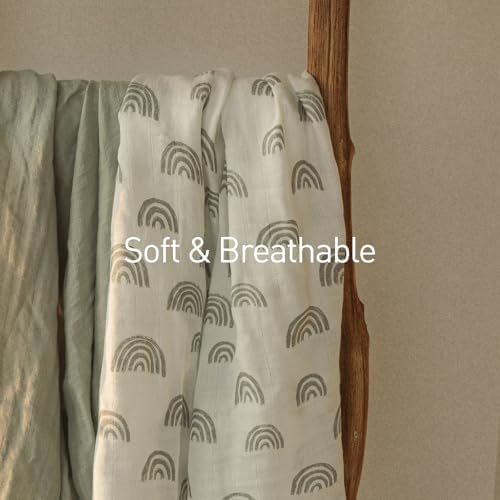 GLLQUEN BABY Muslin Swaddle Blankets 4Pk Receiving Blanket Large 35" x 40" - Image 4