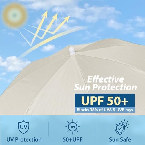 AMMSUN Chair Umbrella with Universal Clamp Adjustable 47 inches and 360° Swivel - Image 5