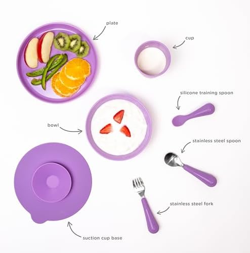 Ubbi 7-Piece Toddler Feeding Set, Non Toxic, Food Grade, Sugar Snap Green - Image 3