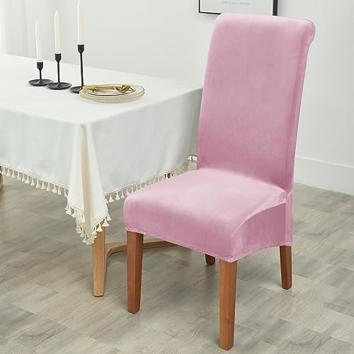 Deisy Dee Stretch XL/Oversized Extra Large Velvet Dining Room Chair Covers - Image 2