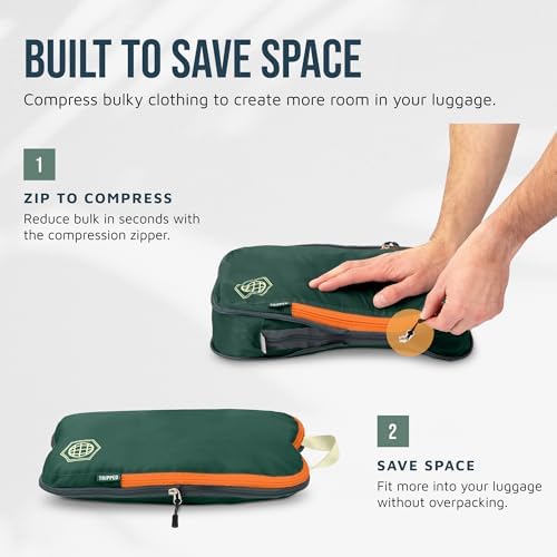 TRIPPED Travel Gear Large Compression Packing Cubes 7-Piece Set - Image 5