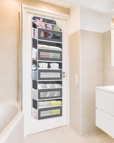 KYEVIS Over The Door Organizer, 5 Shelves Closet Door Hanging Storage and - Image 6
