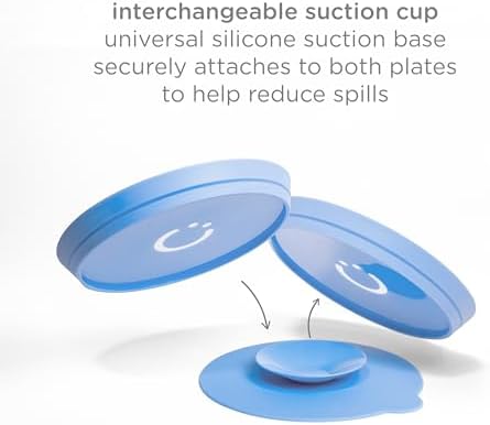 Ubbi Silicone Suction Plates for Babies & Toddlers, Polaris Blue - Image 2