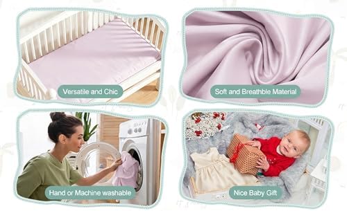 4 Pack Bassinet Sheets, Compatible - Image 4