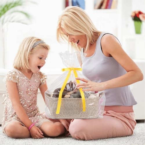 OIAHOMY Woven Basket, Gift Basket Empty - Image 6