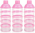 Accmor Formula Dispenser On The Go, 5 Compartments Stackable Formula Container by Accmor