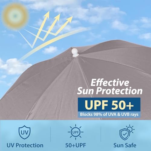AMMSUN Chair Umbrella with Universal Clamp Adjustable 47 inches and 360° Swivel - Image 5