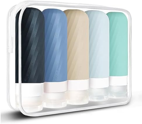 Laxen 5 Pack Travel Bottles for Toiletries by Unknown