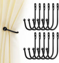 12PCS Curtain Tie Back Hooks, Metal Curtain Holdbacks Side Tiebacks Wall Mounted by Unknown