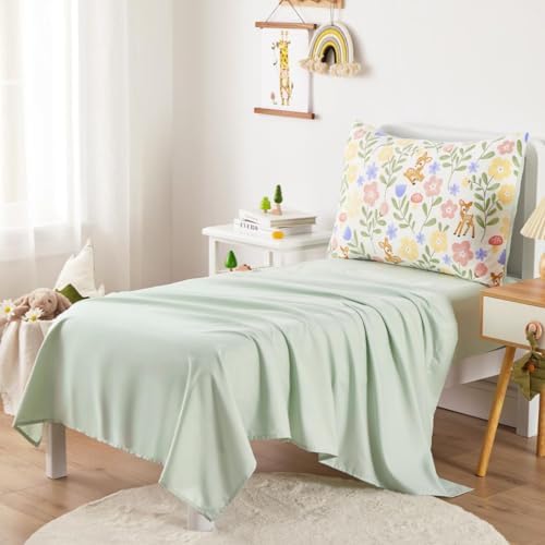 Wake In Cloud - Floral Toddler Bedding Set - Image 4
