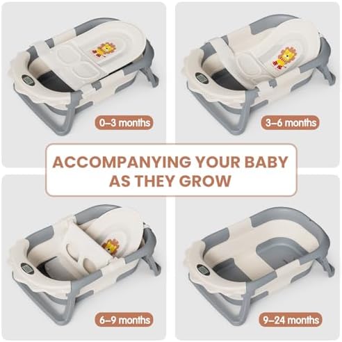 TPN 4-in-1 Grow-with-Me Collapsible Baby Bathtub, Baby Tub - Image 4