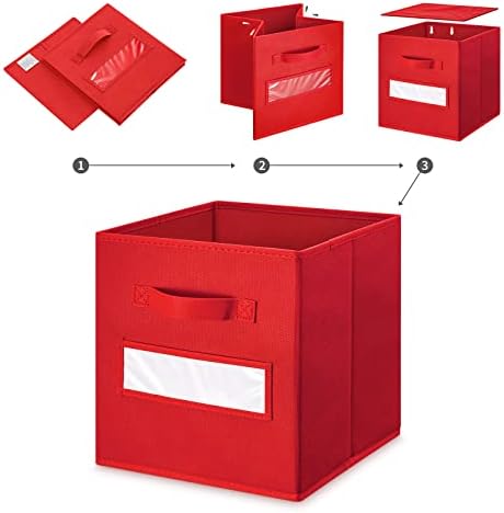 11 Inch Storage Cube, Storage bin, cube storage Foldable Fabric Cube Storage - Image 4