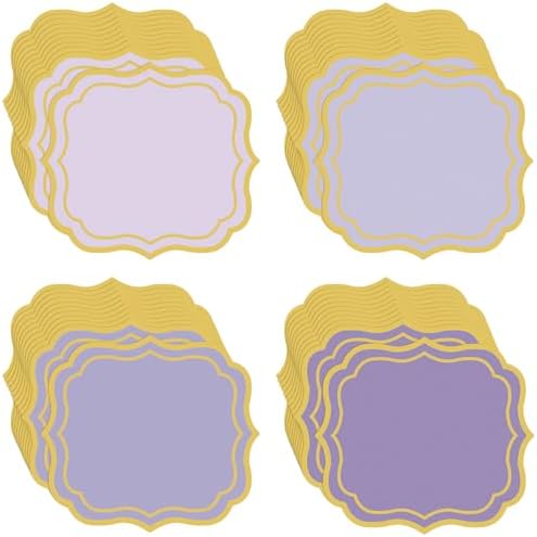 Stuffygreen 100 Pcs Purple Paper Placemats 13.4 x 12 Inch Disposable Scalloped by Stuffygreenus