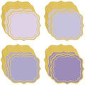 Stuffygreen 100 Pcs Purple Paper Placemats 13.4 x 12 Inch Disposable Scalloped by Stuffygreenus