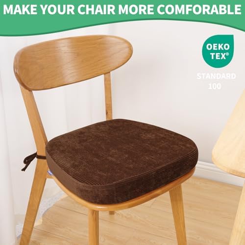 2.5" Thick Chair Cushions for Dining Chair, Corduroy Foam Kitchen Chair Pads - Image 7