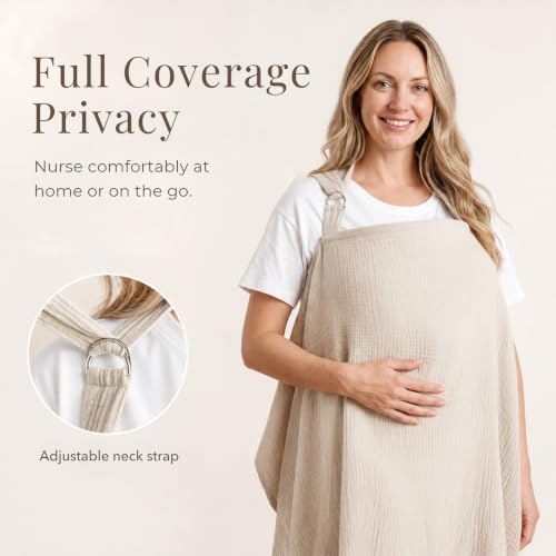 Konssy Muslin Nursing Cover Up for Breastfeeding - Image 2