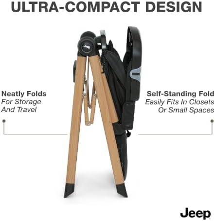 Delta Children - Jeep Dune Compact Travel High Chair - Slim Fold, Adjustable - Image 5