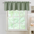 Chyhomenyc Sage Green Valance for Windows 14 inch, Faux Linen by Chyhomenyc