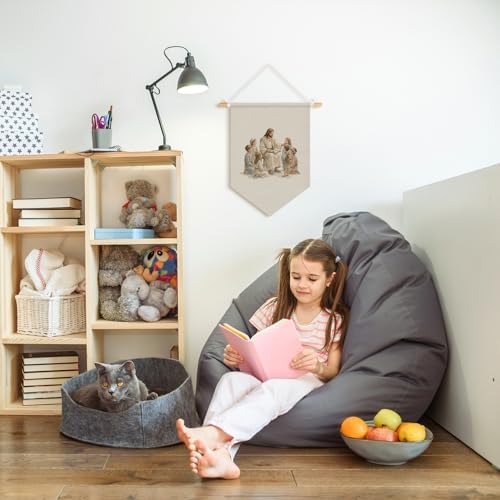 Kids Room Decor, Jesus with Children Religious Wall Banners - Image 5