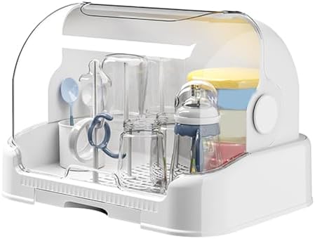 Baby Bottle Drying Rack with, Space Saving Storage Box by Unknown