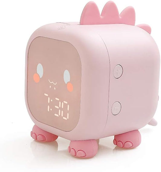 Alarm Clock Kids Dinosaur Alarm Clocks Girls Pink Digital Alarm Clock for Kids Girl Children with Night Light