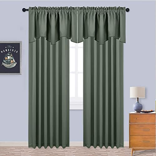 NICETOWN 4 Panels Blackout Valance Rod Pocket Thermal Insulated Window - Image 6