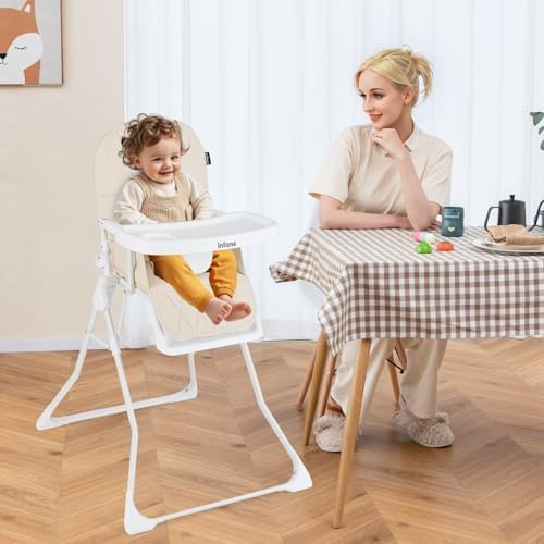 INFANS Baby High Chair, Quick Folding Portable Highchair - Image 2