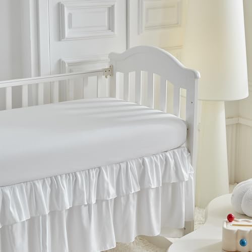 Ruffled Mini Crib Bedding Set Baby Boho Quilted Comforter - Image 7