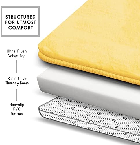 Clara Clark 2 Piece Bathroom Rugs, Velvet Memory Foam Bath Mat Set, Non-Slip - Image 5