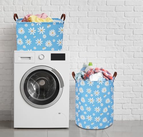 NTAOHAMPER Rectangular Daisy Storage Basket, Collapsible Gift Basket - Image 3