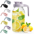 Mason Jar with Pour Spout Lid V-shaped, 2 Quart Iced Tea Pitcher Double Leak by miradexic