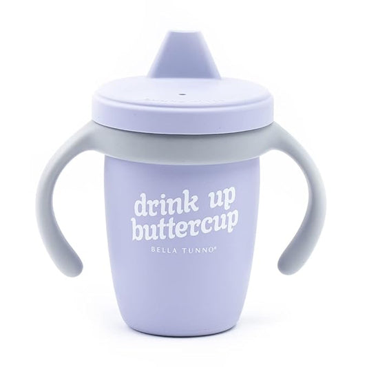 Bella Tunno Sippy Cup, Silicone Training Cup with Transition Handles for Infants, Toddlers & Kids, Babies 6-12 Months & Toddlers 1-3 Years, Boys & Girls, Drink Up Buttercup, 8 oz