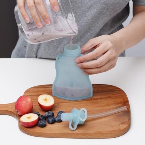 Haakaa Silicone Yummy Pouch 4.5 oz – Reusable Silicone Snack & Smoothie Pouch - Image 2