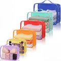 6 Pcs Clear Packing Cubes for Travel Luggage Organizer Bag Rainbow by Yeyeplum