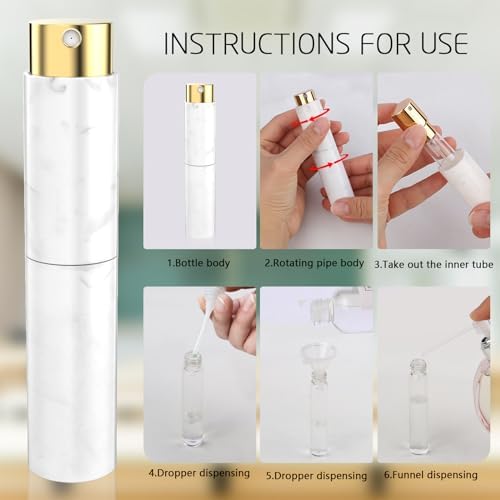Vitog 3-Pack 10ml Refillable Perfume Atomizers, Travel Spray Bottles - Image 5