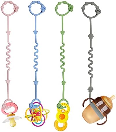 Toy Straps for Baby, RTMOK Silicone Setpacifier Clip, Applies to Car Seat Toy by RTMOK