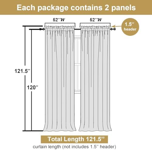 Lecloud Leia Black Sheer Curtains - Image 3