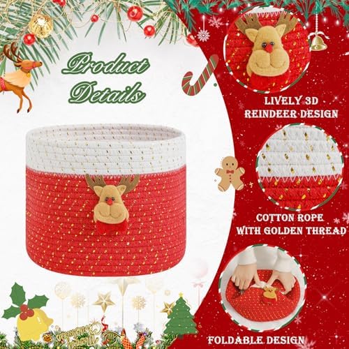 Christmas Baskets Cotton Rope Baskets - Image 3