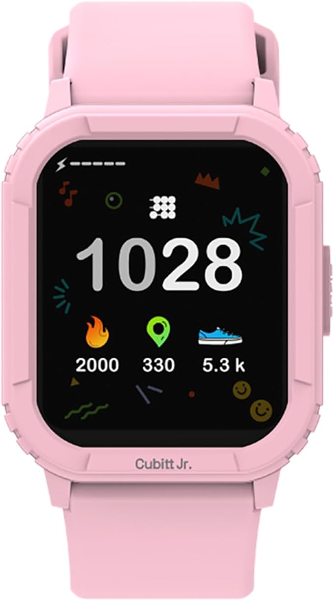 Cubitt Jr Smart Watch Fitness Tracker for Kids and Teens, with Games, Step Counter, Sleep Monitor, Heart Rate Monitor, Activity Tracker, Good Habits Alarms, 1.52" Touch Screen, IP68 Waterproof