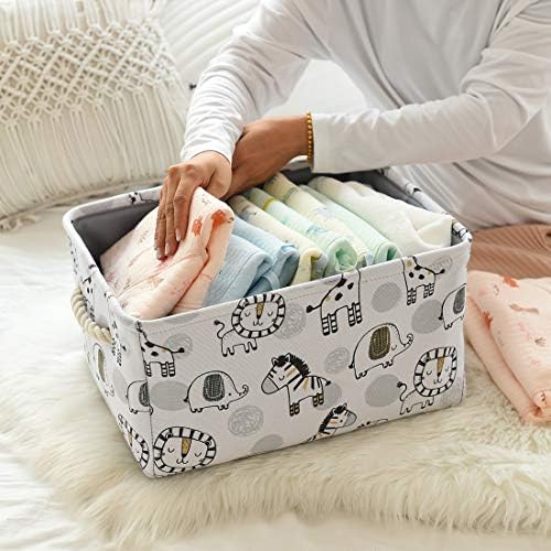 Toy Baskets Toys Organizer Kids Storage Basket, Baby Room Decor Giraffe Laundry - Image 3