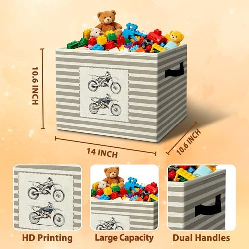 Rustic Dirt Bike Storage Bins Boxes Handles - Image 3