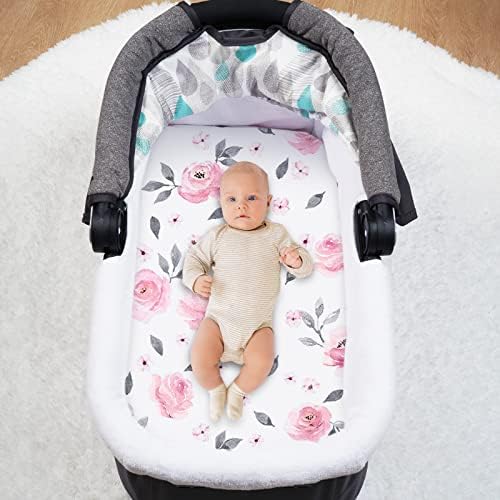 PHF 100% Cotton Bassinet Sheets 2 Pack, Soft Breathable Comfortable Cradle - Image 2