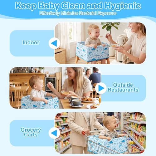 BEBOAN High Chair Cover for Restaurant, Machine Washable - Image 4