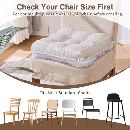 BETU Chair Cushions for Dining Chairs, 3.5" Thick Kitchen Table Chair Pads - Image 4