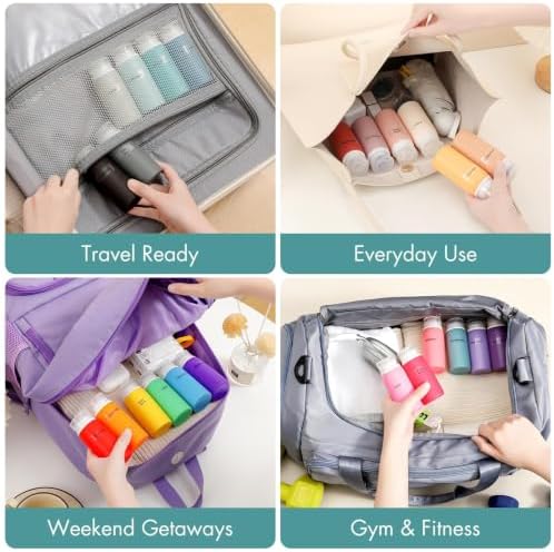 Muslish 6 Pack Travel Bottles for Toiletries - Image 4