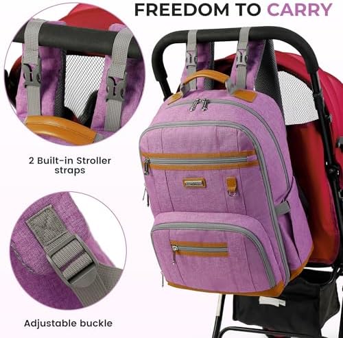 Diaper Bag Backpack, Large Baby Nappy Bags - Image 3