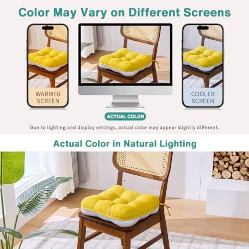 BETU Chair Cushions for Dining Chairs Set of 6, 3.5" Thick Kitchen Table Chair - Image 5