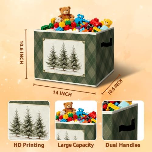 Vintage Rustic Christmas Tree Storage Box - Image 3