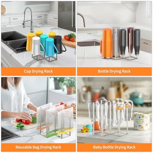 KORRTFID Foldable Bottle Drying Rack, Baby Bottle Drying Rack, Collapsible Cup - Image 3