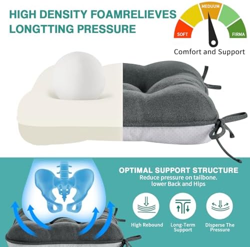 BETU Chair Cushions for Dining Chairs Set of 4, 3.5" Thick Kitchen Table Chair - Image 4